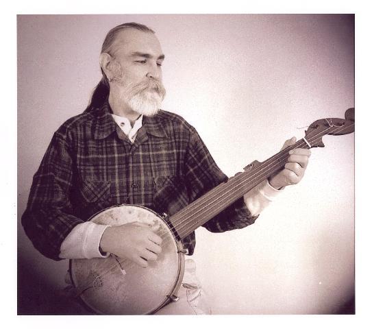 Playing a Minstrel banjo made by George Wunderlich for the CD, Spring 2003<br><br>

photo by Joe LaRose